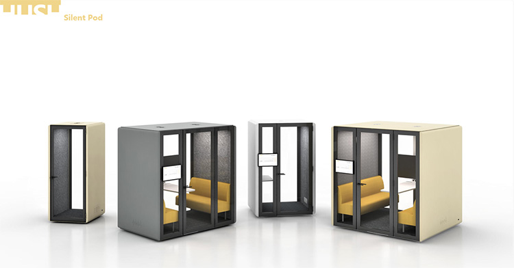 Modern design movable silence acoustic phone booth soundproof office meeting pod