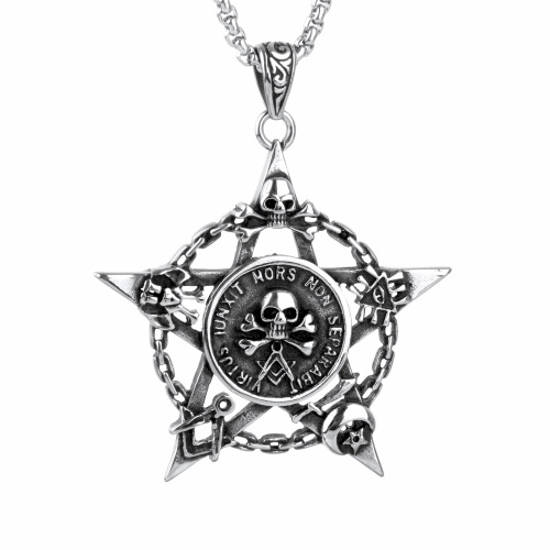 Customized Fashion Five-pointed Star Skull Head Pendant