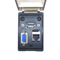 RJ45 USB D-Sub Industrial Front Panel Interface Socket