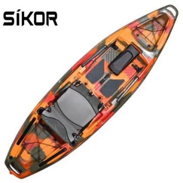 Sikor Single Seat One Person 10ft Fishing Sit On Top Canoe Lldpe Plastic Canoe/kayak plastic kayak