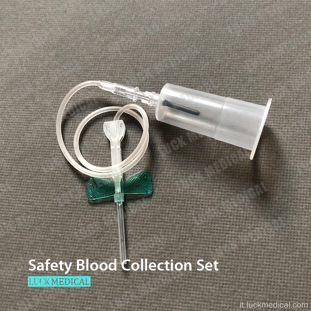 Safety Blood Collection Set 21g/23g con supporto