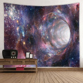 Starry Tapestry Galaxy Tapestry Night Sky Wall Hanging Star Hole Drukowanie 3D Tapestry Psychedelic Wall Art do salonu Bedro