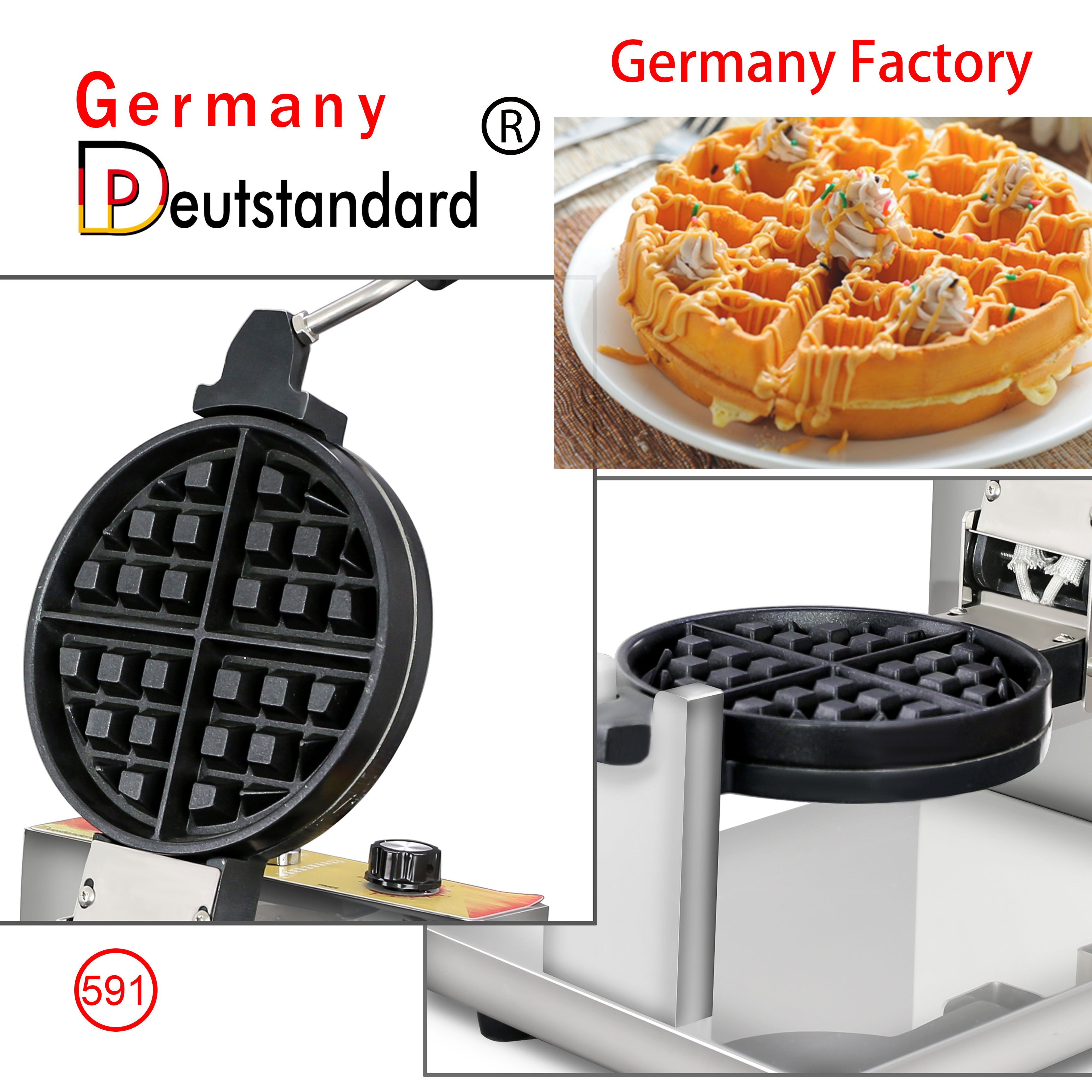 Roatary Waffle Maker avec acier inoxydable à vendre