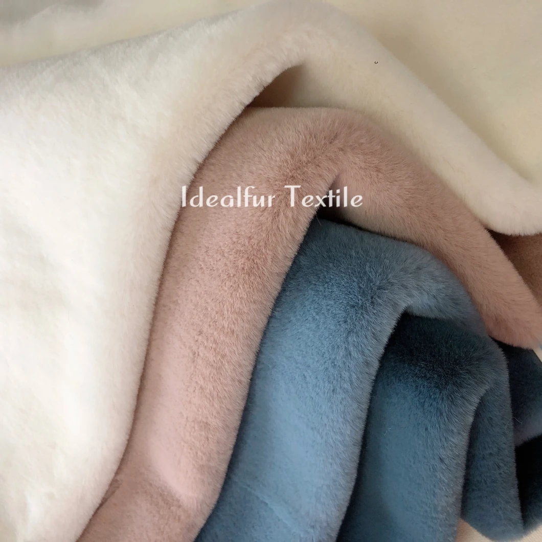 Solid Color Super Soft Warp Fake Rabbit Fur/Tricot Fur