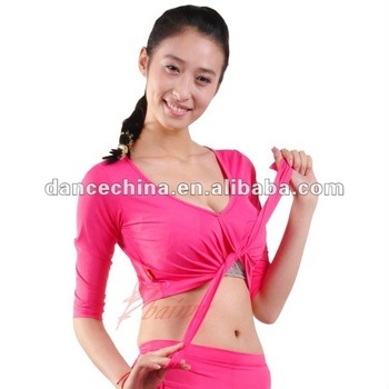 11211301 nylon/spandex fashion soalala top,cheering squad wear