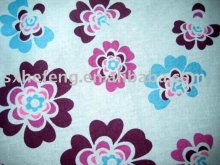 printed on linen and rayon blended fabric
