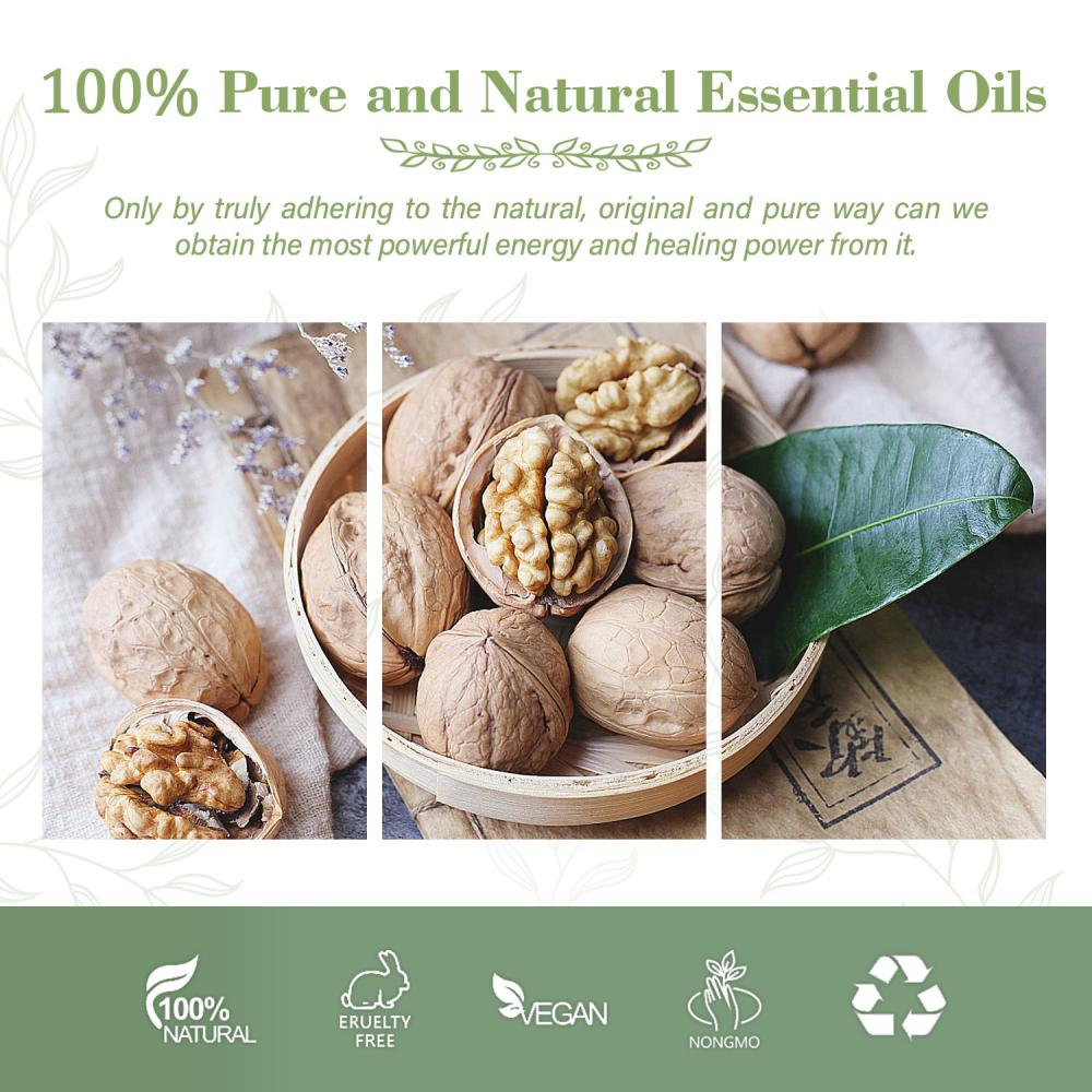 Olio di noce puro e naturale 100%, olio di noci per massaggio, massa di olio di noce
