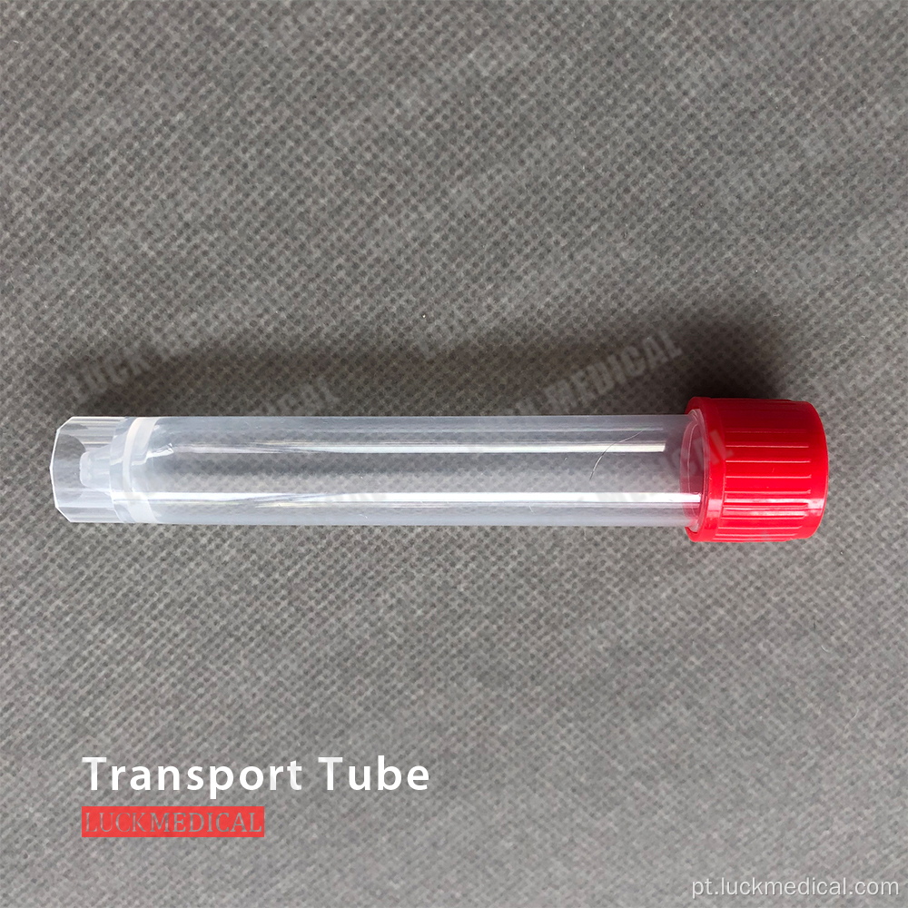 Tubo vazio de transporte de covid-19 swab fda