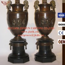 quayng carving Garden sculpture bronze vase carving