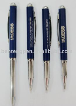 Mini metal telescopic pen with laser engrave logo P10096
