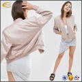 New Smooth Satin Baseball Jacket Women