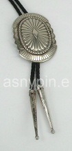 Nos Vintage Navajo Silver Concho Bolo Tie