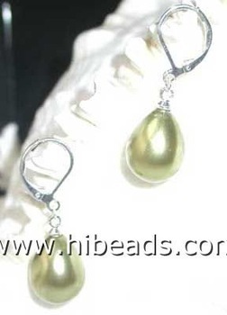 closeout fashion jewelry earring pearl with silver component SPE0060