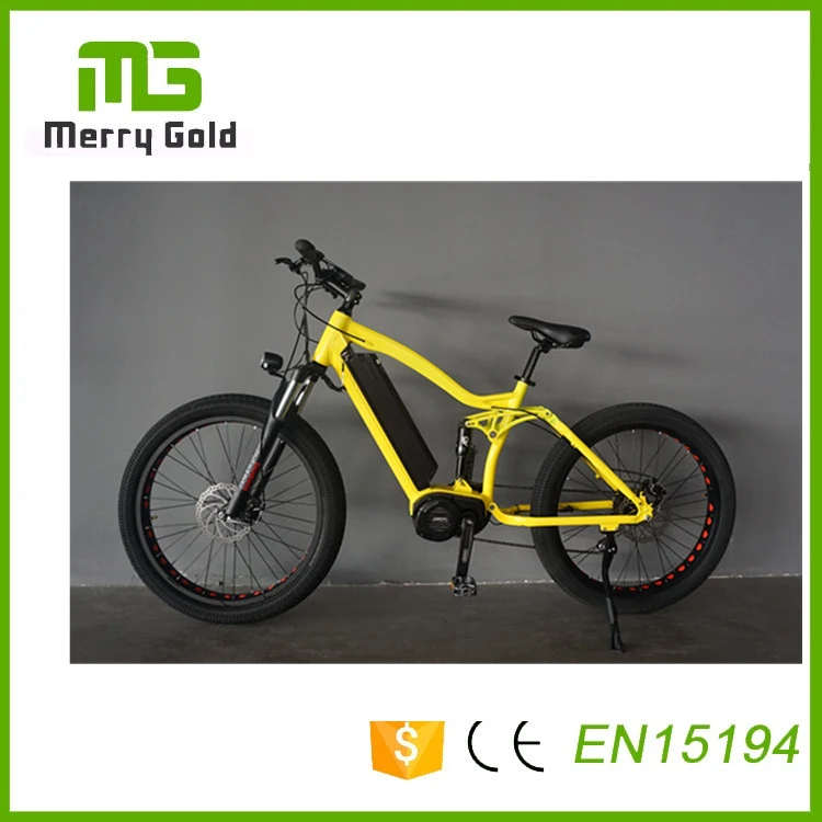 Full Suspension Ebikes Adult Electric Bicycles 48V 1000W Fat Tire Ebike MID Drive Motor E Bicycle