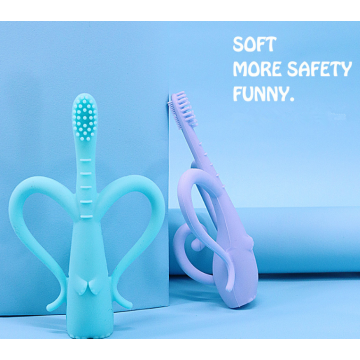 Éléphant Baby Nettoyage des brosses à dents en silicone Handing Child