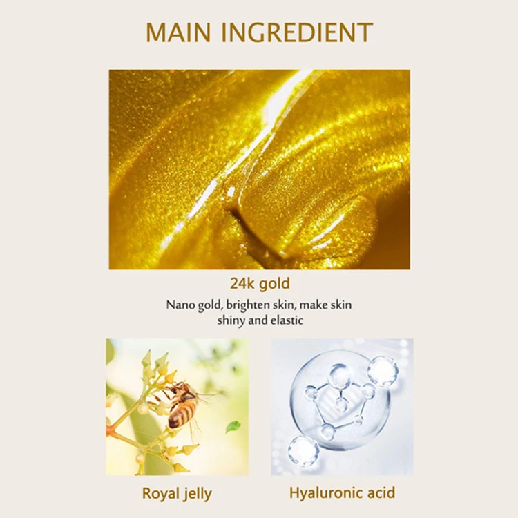 Private Label Anti Wrinkle and Moisturizing Collagen Gold Facial-Mask 24K Gold Peel off Mask