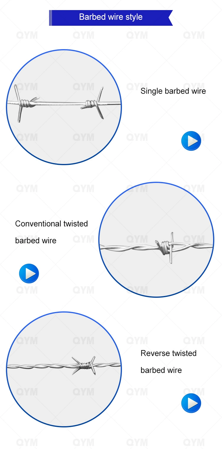 14 Gauge Galvanized Stainless Steel Barbed Wire Factory