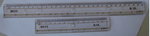 15 Cm Transparent Plastic Ruler for School or Office Stationery