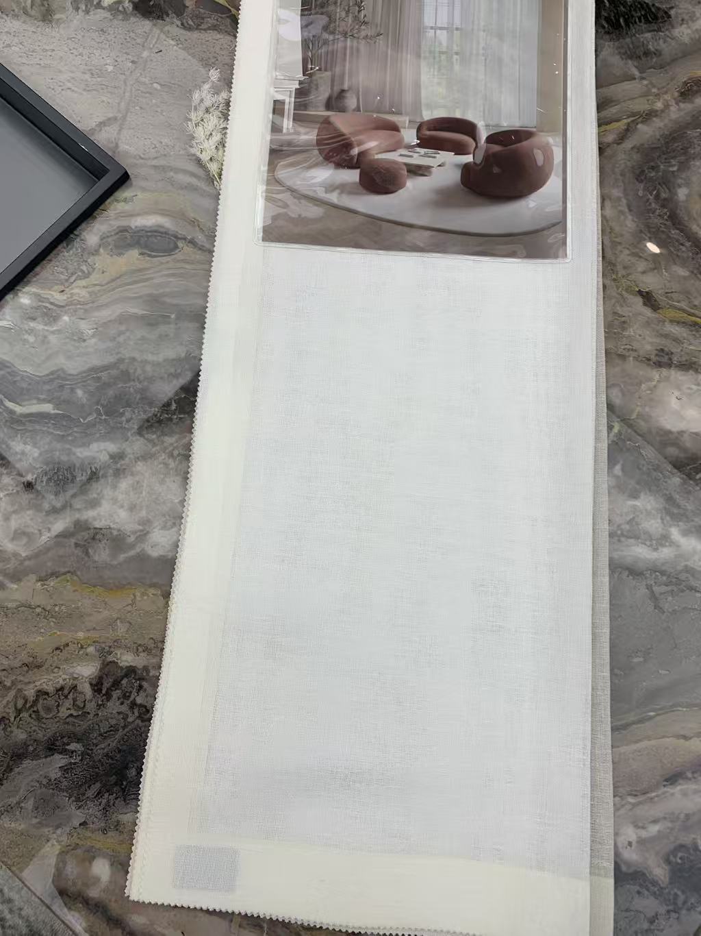 Tela ligera de gasa lisa para cortinas Lightweight Plain Chiffon Fabric for Curtains