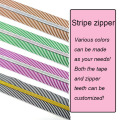 Zipper de nylon de bobina personalizada de nylon rayado #5
