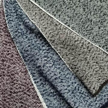 Boucle loops yarn mid. herringbone fabrics