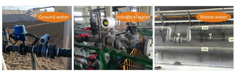 GMF100 Flange connection PTFE liner Fire Pump Water Magnetic Flow Meter
