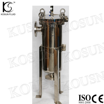 Top entry stainless steel bag filter housing