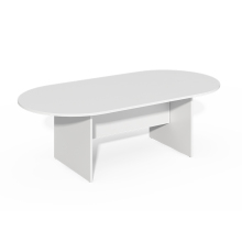 Rounded Large White Meeting Table for Boardrooms