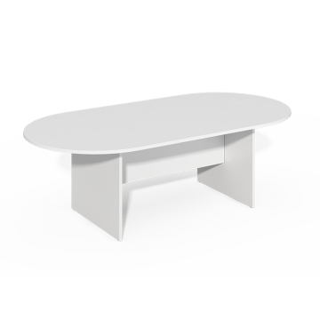 Rounded Large White Meeting Table for Boardrooms