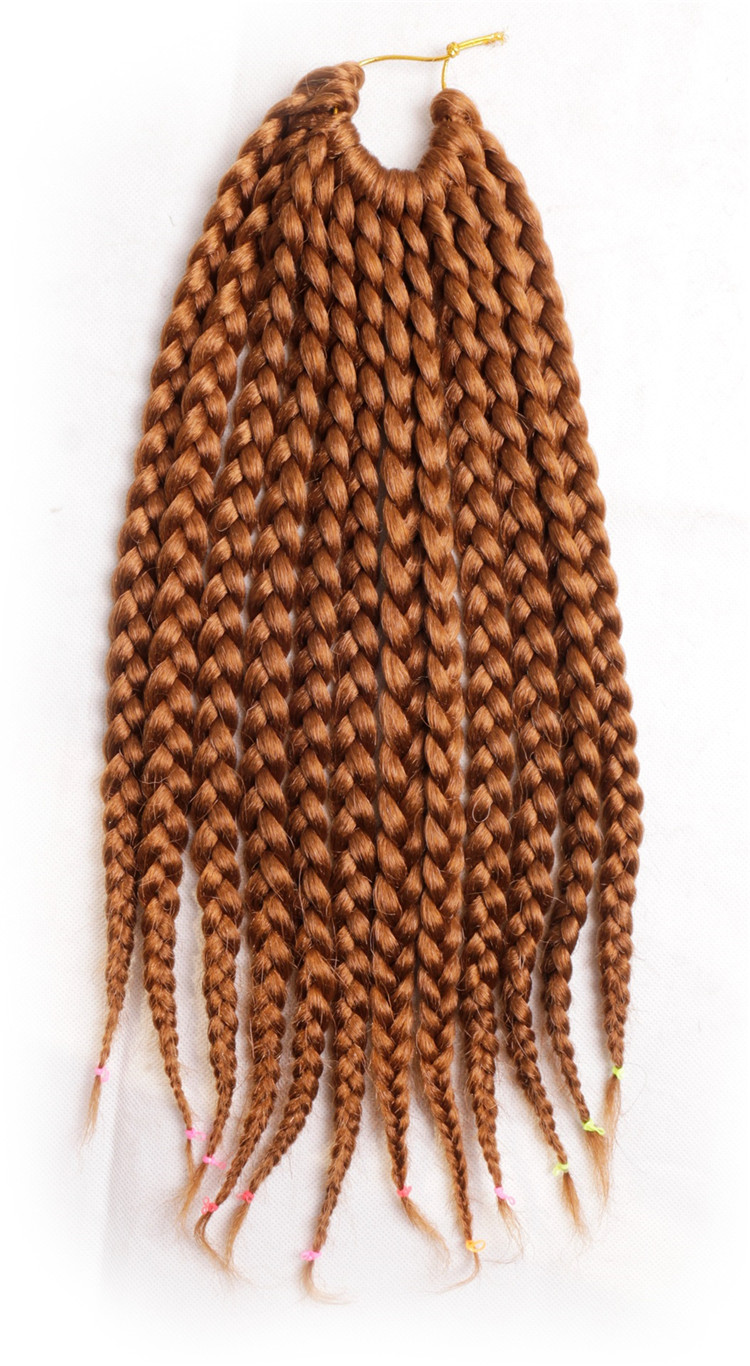 Classic Thick Box Braids Crochet Hair Preloop Braiding Hair Synthetic Extension 14inch Bob Braids