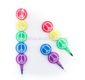 Cartoon crayon with printing , pen crayon