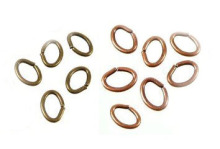 Oval jump rings