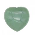 40X40X20MM Corazón de aventurina verde natural para mujeres Joyería curativa sin agujero de Chakra