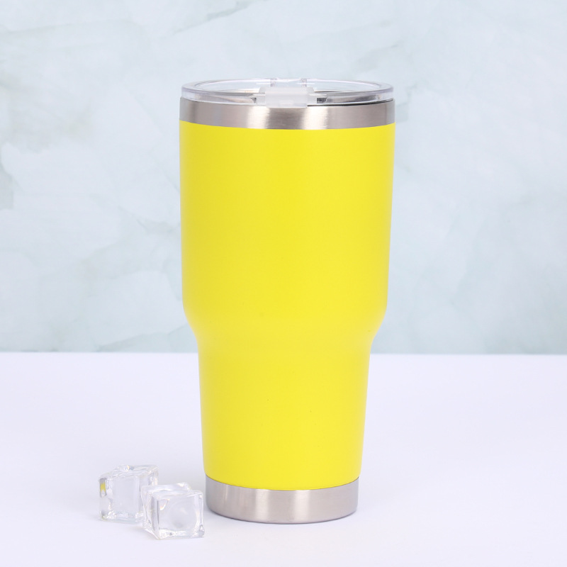 30oz cup  Bing Ba Beer Steins 304 stainless Steel Color Thermos Cup Gift Customized Plastic Spray  Wholesale