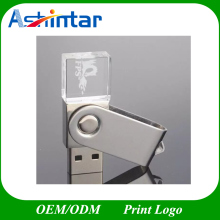 Metal Swivel USB Stick Crystal USB Flash Drive