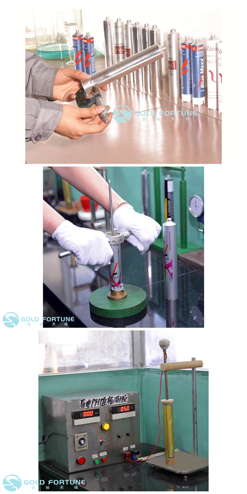 Envase cosmético de aluminio de lujo de la crema de manos del tubo con la tapa del metal
