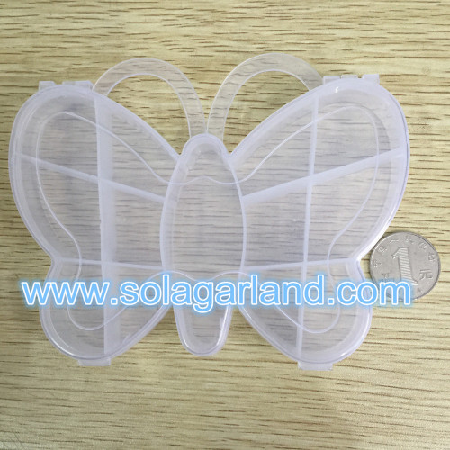 2*11*14CM Butterfly Shape Clear Plastic Box Container Jewelry Organizer Case Storage