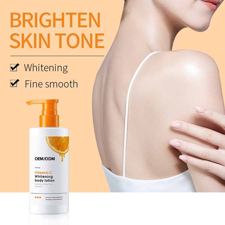 Korean Private Label OEM Cosmetics: Vitamin C Orange Peeling Lotion for Dark Knuckles Lightening and Skin Whitening
