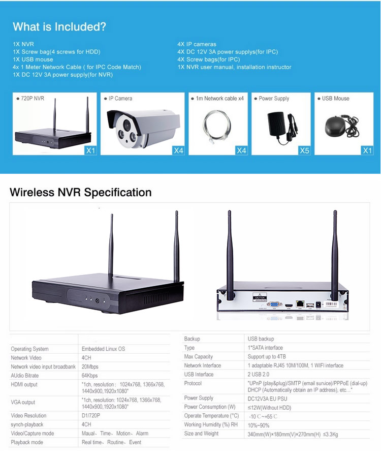 outdoor ir motion nvr kit