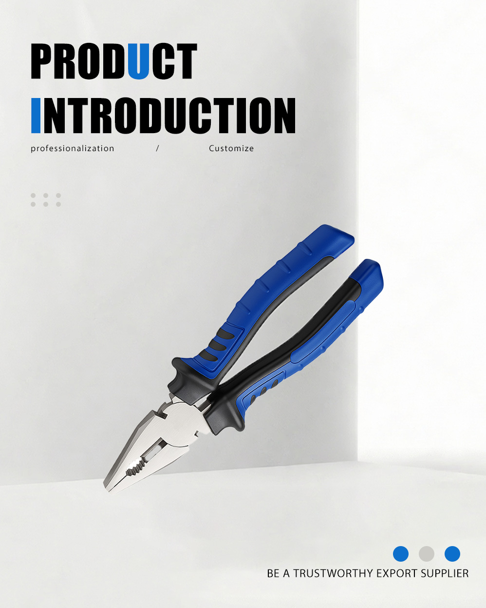 كماشة مجمعة للفك على الطراز الأوروبي (55#) European Style Flush Jaw Combination Pliers(55#)