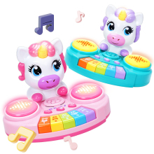 Light-Up Cartoon Design Musical Toy Kit: Percussion Instruments, Electronic Keyboards, and Hand Drums