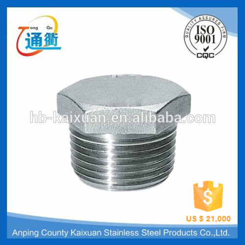 stainless steel plug fitting male thread pipe plug