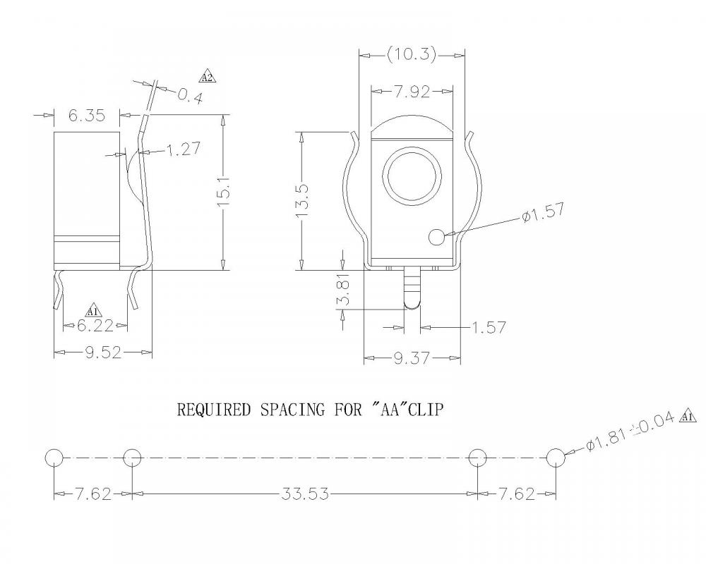 CR134A BS-S-SI-R-CR134A-145 के लिए बैटरी क्लिप