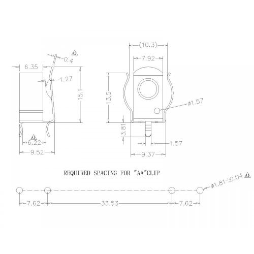 Batterieclip für CR134A BS-S-SI-R-CR134A-13.5