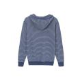 Men's Knitted Athletic Striped Kangaroo Pocket Hoodie