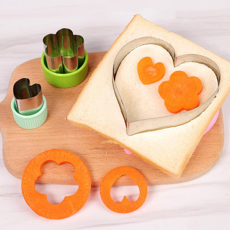 Stainless Steel Kitchen Sandwich Molds - Food Grade Dining Bread Cookie Cutters Dinosaur Mouse