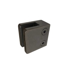 Cast black handrail glass bracket clip