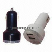 CE, RoHS & FCC Approved Dual USB Car Charger (5V, 2.1A) (XF-CC-002)