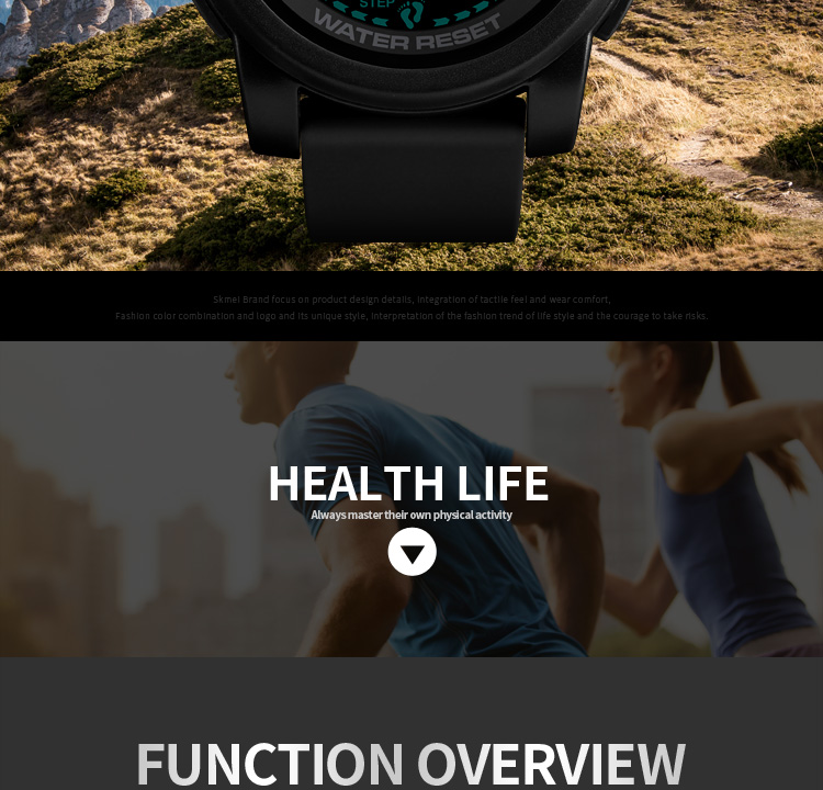 Outdoor Sports Digital Bracelet Wrist Smart Watch Silicone Pedometer Men Watches