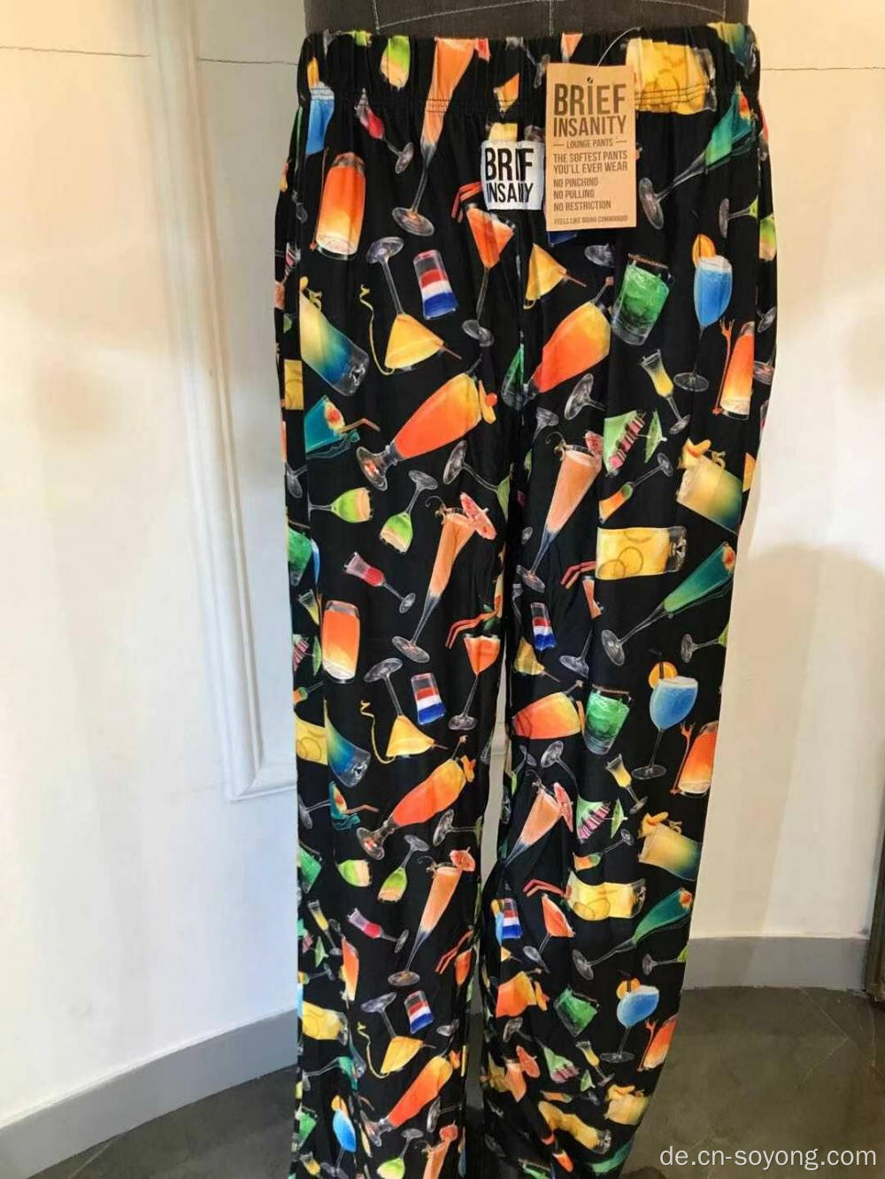 Herren lässig bedruckte Lounge Pants House Nachtwäsche